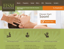 Tablet Screenshot of houstonschoolofmassage.com